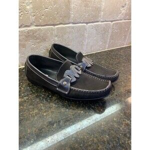 Moschino Vintage Brown Suede Leather Loafers Moc Size 44 EU 11 US